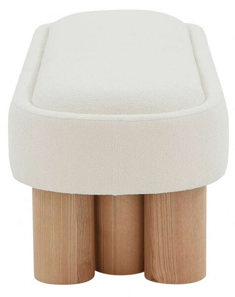 Safavieh - Couture - Katianna Boucle Bench - Ivory - Natural - SFV5080A veiw 4