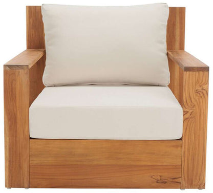 Safavieh - Couture - Kauai Brazil Teak Patio Chair - Natural - Beige - CPT1040A veiw 1