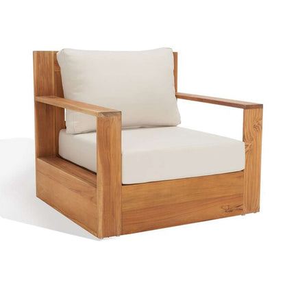 Safavieh - Couture - Kauai Brazil Teak Patio Chair - Natural - Beige - CPT1040A veiw 4