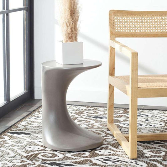 Safavieh - Kavita Concrete Accent Stool - Dark Grey - VNN1035A veiw 2