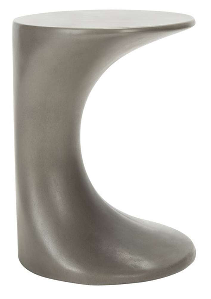 Safavieh - Kavita Concrete Accent Stool - Dark Grey - VNN1035A veiw 3
