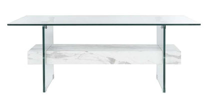 Safavieh - Kayley Coffee Table - Glass - White - COF7004E veiw 1