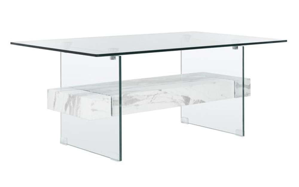 Safavieh - Kayley Coffee Table - Glass - White - COF7004E veiw 3