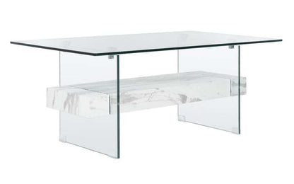Safavieh - Kayley Coffee Table - Glass - White - COF7004E veiw 3