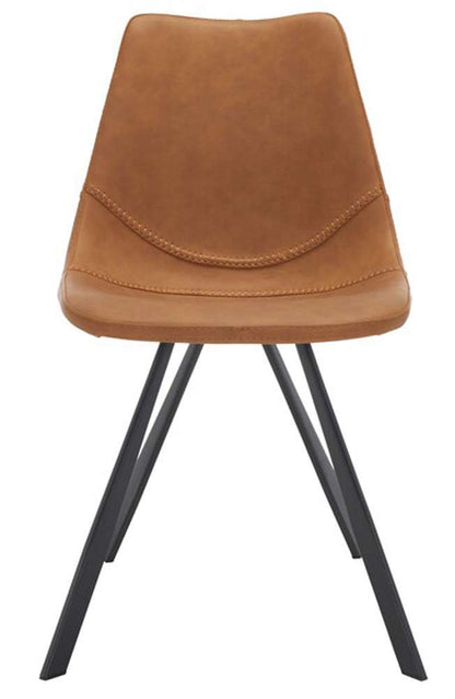 Safavieh - Kayne Dining Chair - Cognac - Black  (Set of 2) - DCH3010B-SET2 veiw 1