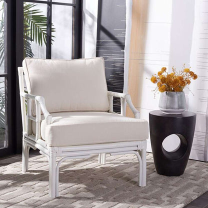 Safavieh - Kazumi Accent Chair W/ Cushion - White - White - ACH6508A veiw 2