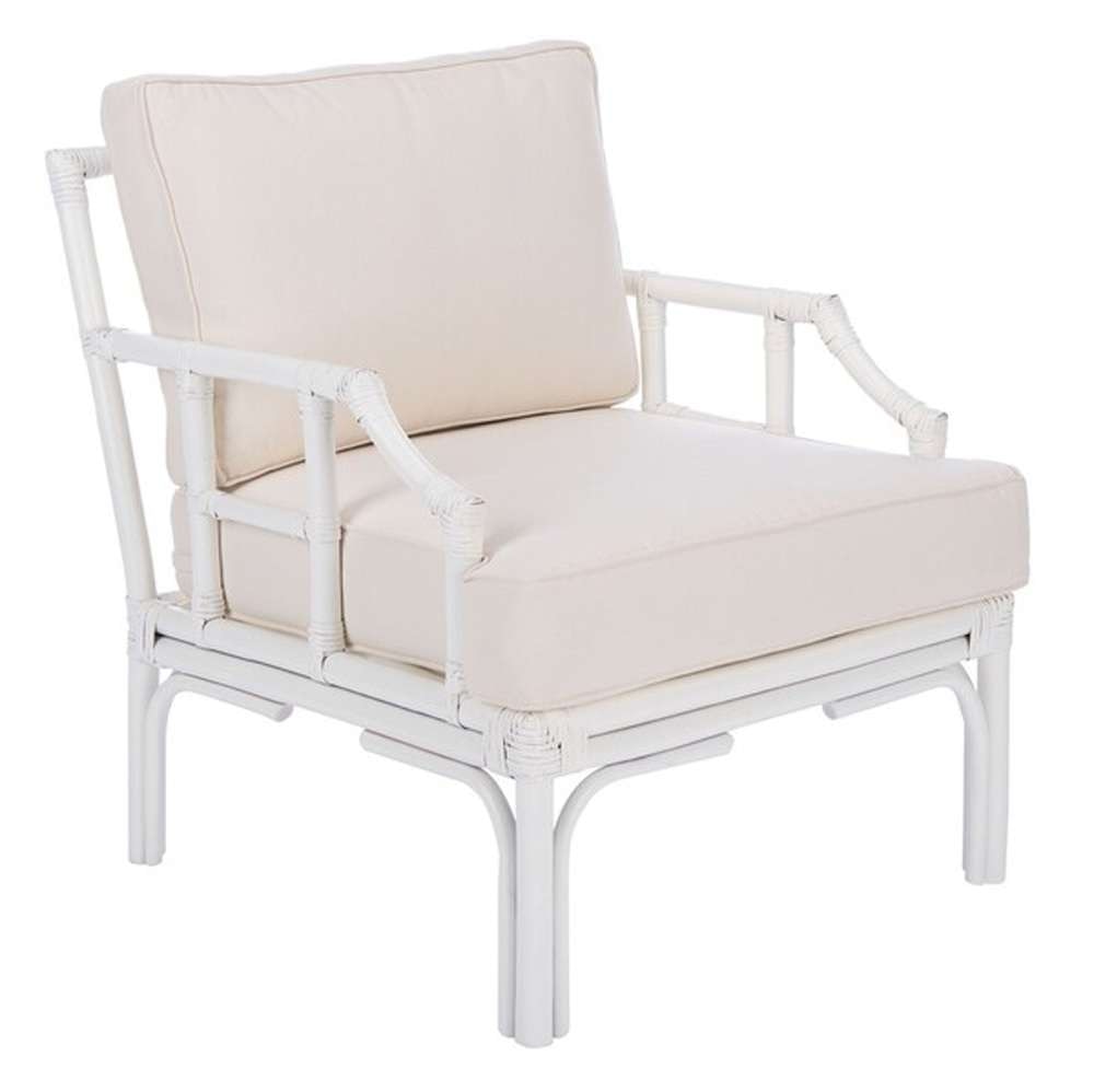 Safavieh - Kazumi Accent Chair W/ Cushion - White - White - ACH6508A veiw 3