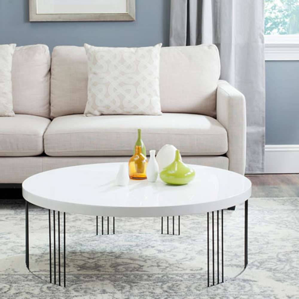 Safavieh - Keelin Coffee Table - White - Black - FOX4200A veiw 2