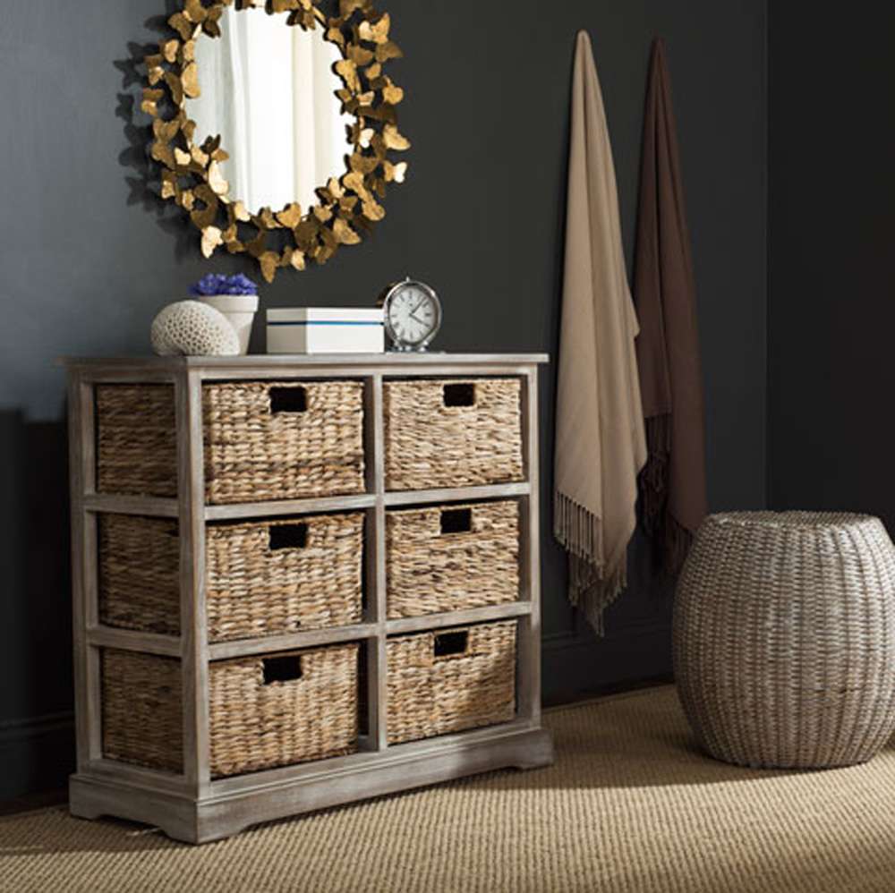 Safavieh - Keenan 6 Basket Storage Chest - White Washed - AMH5740E view 2