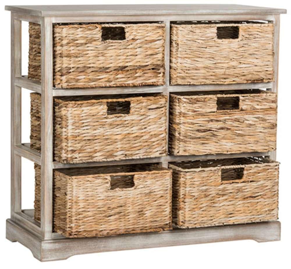 Safavieh - Keenan 6 Basket Storage Chest - White Washed - AMH5740E view 3