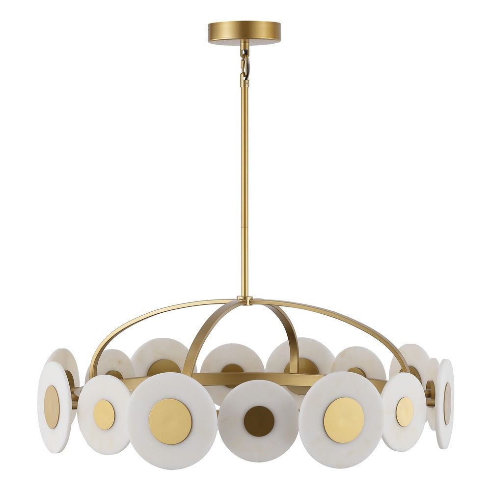 Safavieh - Keith Metal Chandelier / Gold / White - CTL1116A view 1