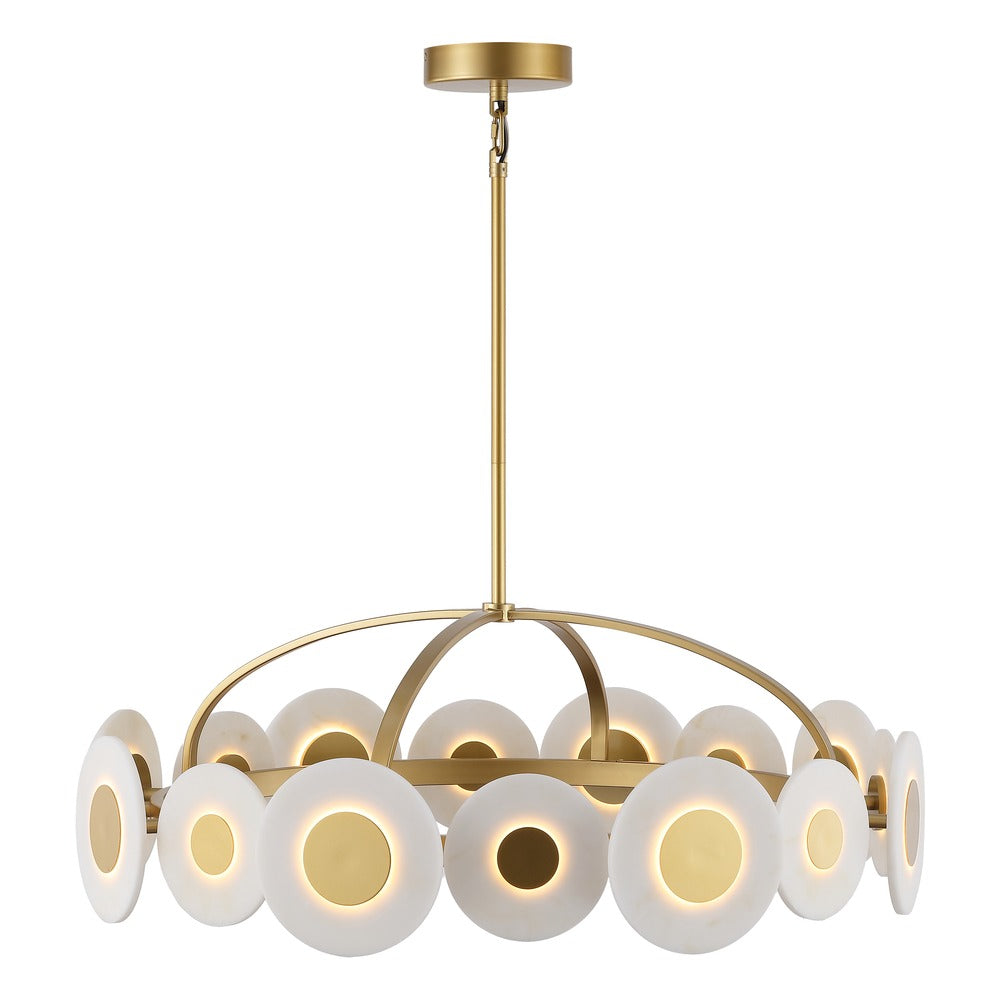 Safavieh - Keith Metal Chandelier / Gold / White - CTL1116A view 2