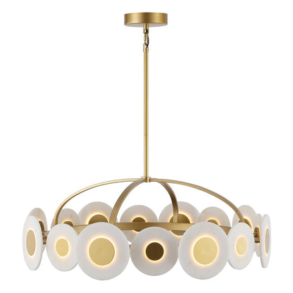Safavieh - Keith Metal Chandelier / Gold / White - CTL1116A view 2