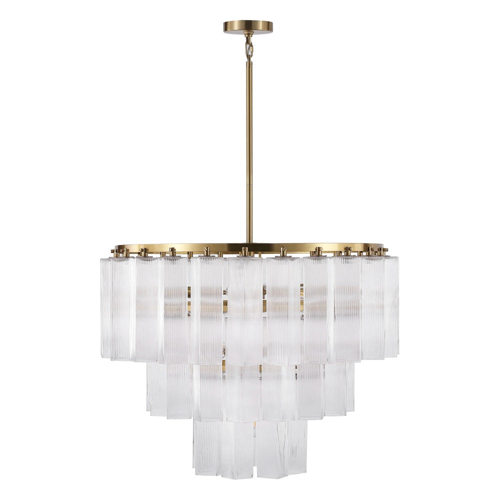 Safavieh - Kelcie Tiered Glass Chandelier / Clear / Gold - CTL1121A view 1