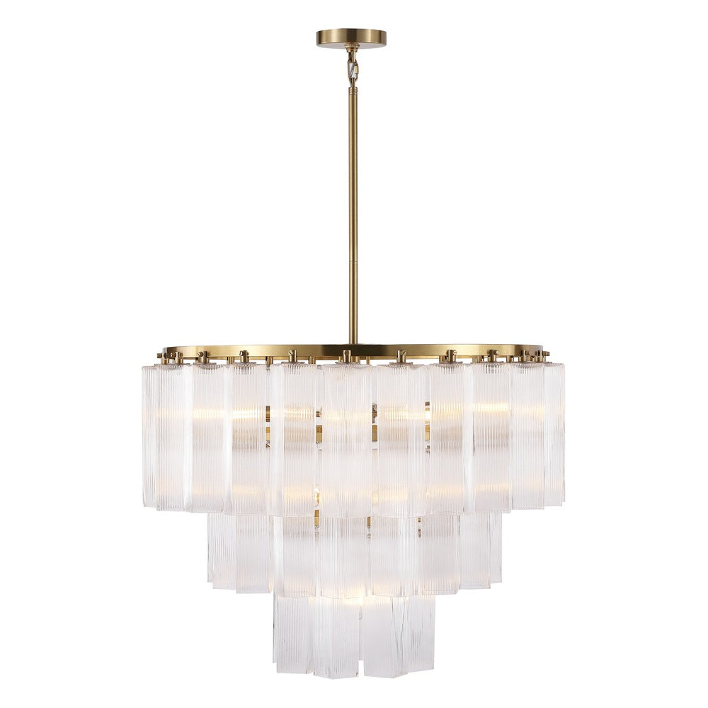 Safavieh - Kelcie Tiered Glass Chandelier / Clear / Gold - CTL1121A view 2