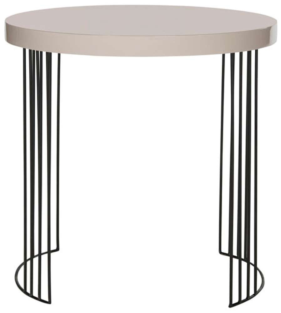 Safavieh - Kelly End Table - Taupe - Black - FOX4201C veiw 1