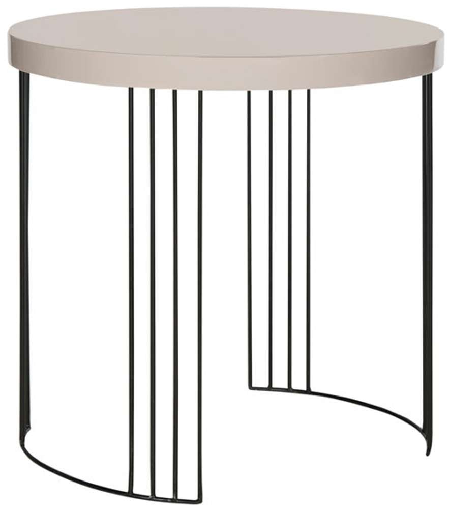 Safavieh - Kelly End Table - Taupe - Black - FOX4201C veiw 3