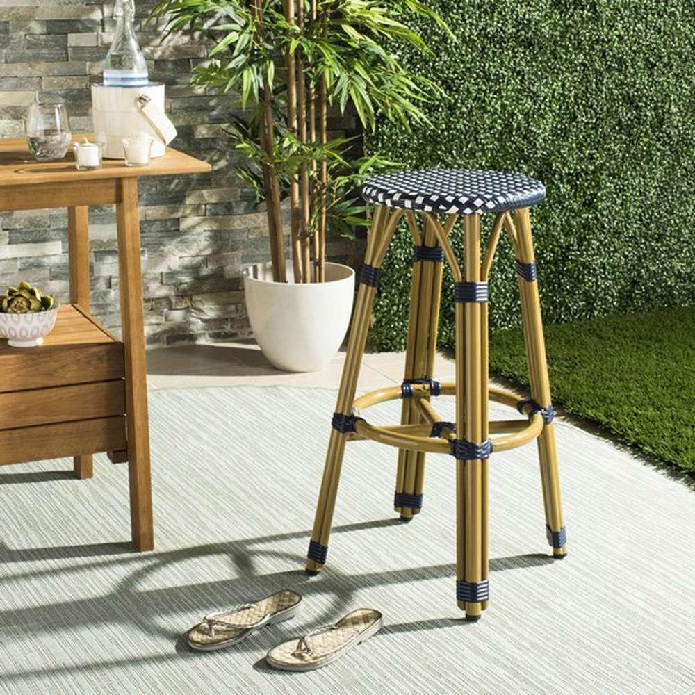 Safavieh - Kelsey Counter Stool - Navy - White - PAT4018A veiw 2