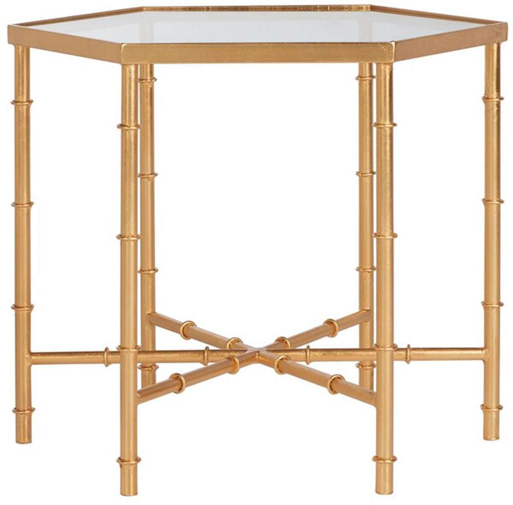 Safavieh - Kerri Accent Table - Gold - Clear - FOX2517B veiw 1