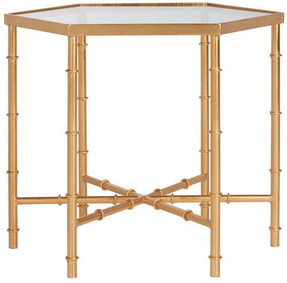 Safavieh - Kerri Accent Table - Gold - Clear - FOX2517B veiw 1