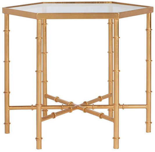 Safavieh - Kerri Accent Table - Gold - Clear - FOX2517B veiw 1