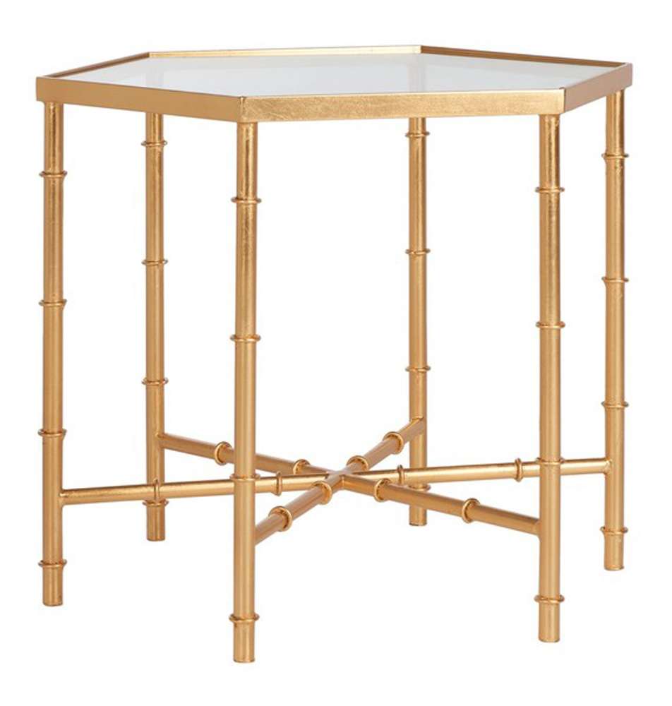 Safavieh - Kerri Accent Table - Gold - Clear - FOX2517B veiw 3