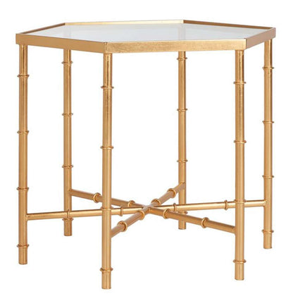Safavieh - Kerri Accent Table - Gold - Clear - FOX2517B veiw 3