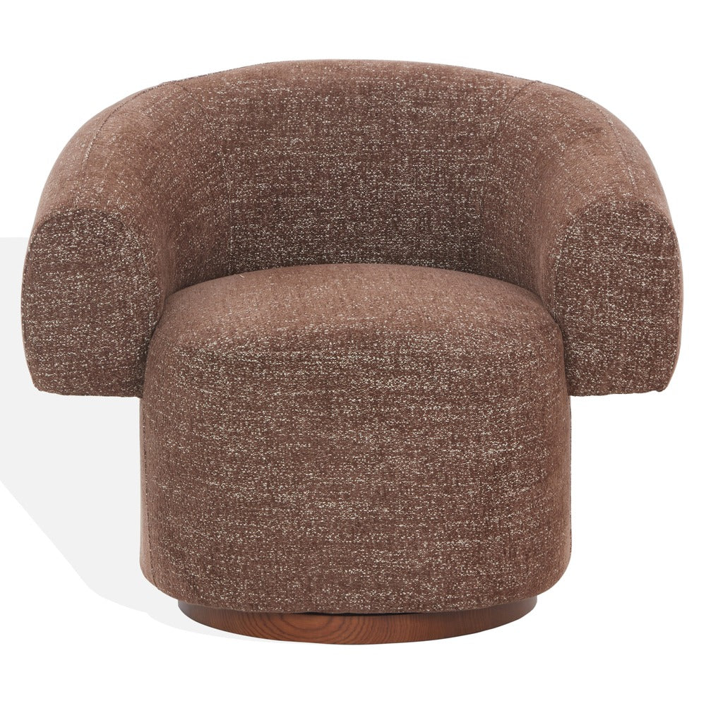 Safavieh - Kerriann Barrel Back Swivel Chair / Dark Brown - SFV4886B view 1