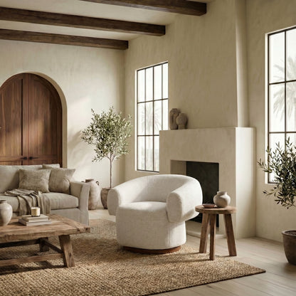 Safavieh - Kerriann Barrel Back Swivel Chair / Taupe - SFV4886A view 2