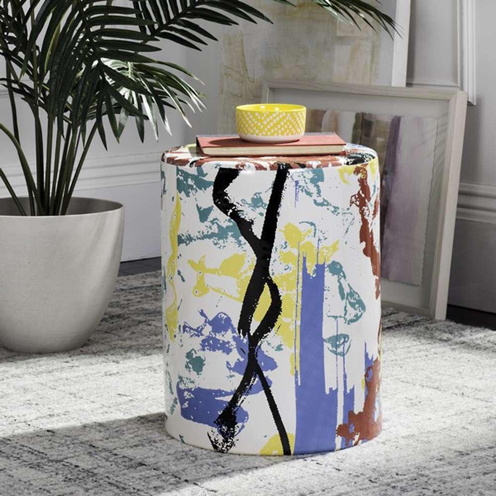 Safavieh - Kes Multicolor Garden Stool - Multi - ACS4563A veiw 1