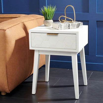 Safavieh - Keya 1 Drawer Accent Table - White - ACC6601A veiw 2