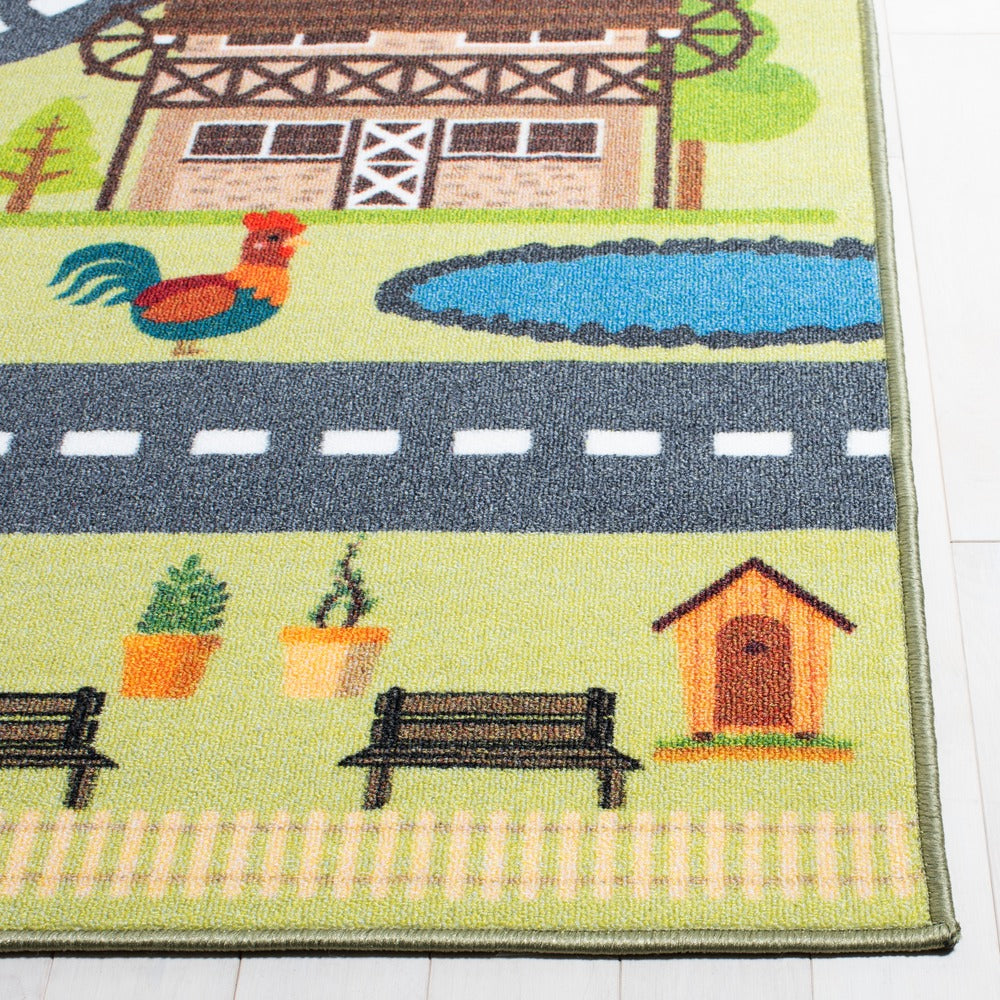 Safavieh - Kids Playhouse 232Y Light Green / Dark Grey - 9" X 12" - KPH232Y-9 view 2