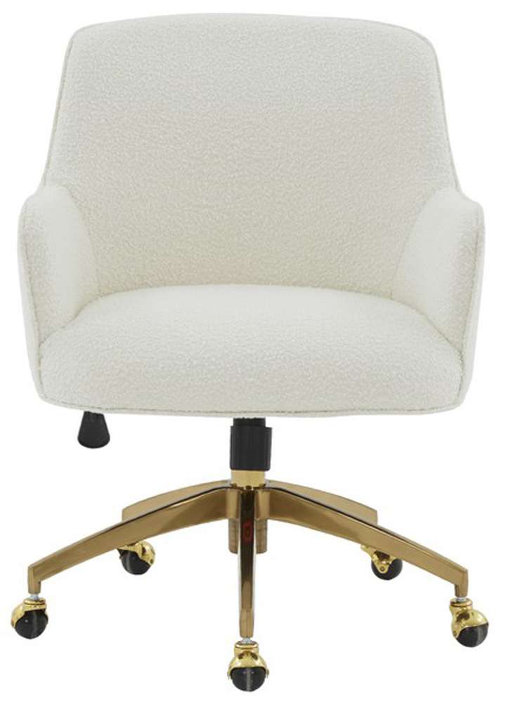 Safavieh - Couture - Kierstin Adjustable Desk Chair - Ivory - Gold - SFV4773E veiw 1