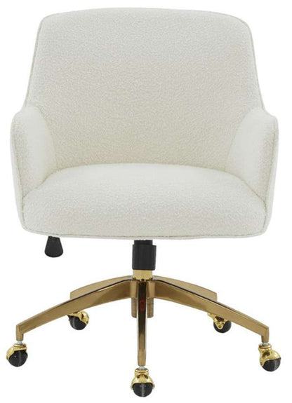 Safavieh - Couture - Kierstin Adjustable Desk Chair - Ivory - Gold - SFV4773E veiw 1