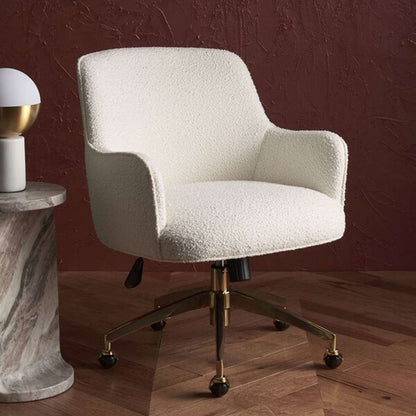 Safavieh - Couture - Kierstin Adjustable Desk Chair - Ivory - Gold - SFV4773E veiw 2