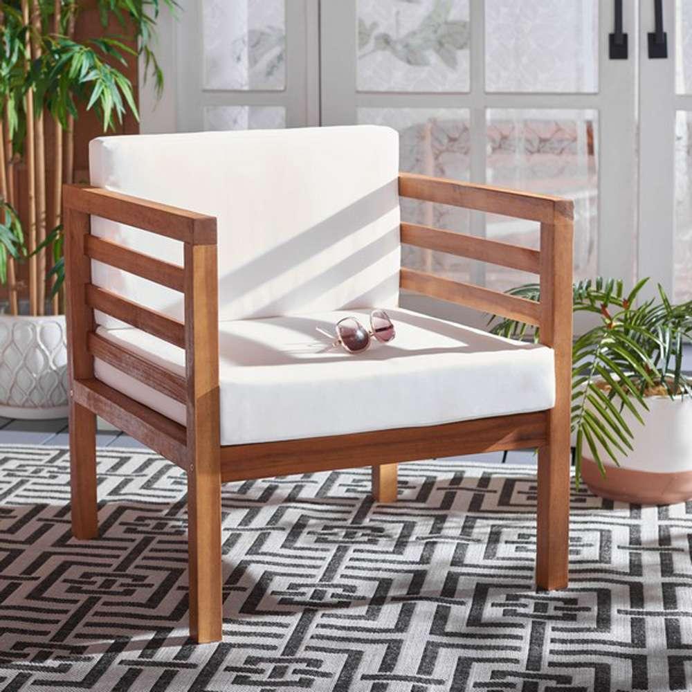 Safavieh - Kinnell Outdoor Armchair - Natural - Beige - PAT7301A veiw 3
