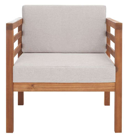 Safavieh - Kinnell Outdoor Armchair - Natural - Light Grey - PAT7301E veiw 1
