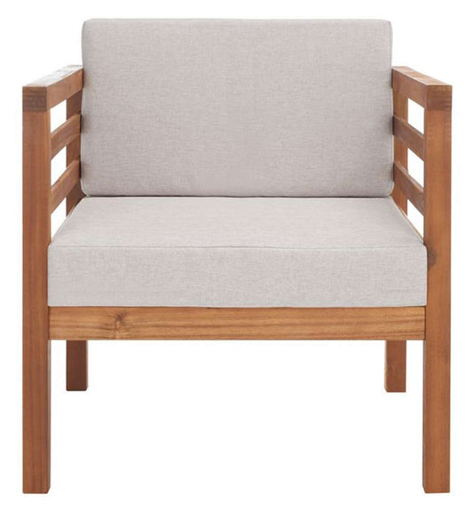 Safavieh - Kinnell Outdoor Armchair - Natural - Light Grey - PAT7301E veiw 1