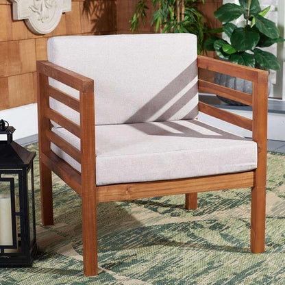 Safavieh - Kinnell Outdoor Armchair - Natural - Light Grey - PAT7301E veiw 3