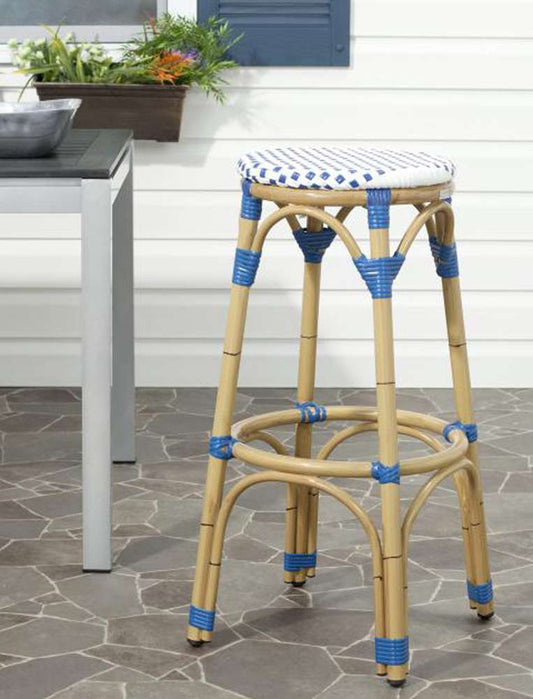 Safavieh - Kipnuk Barstool - Blue - White - FOX5211A veiw 2