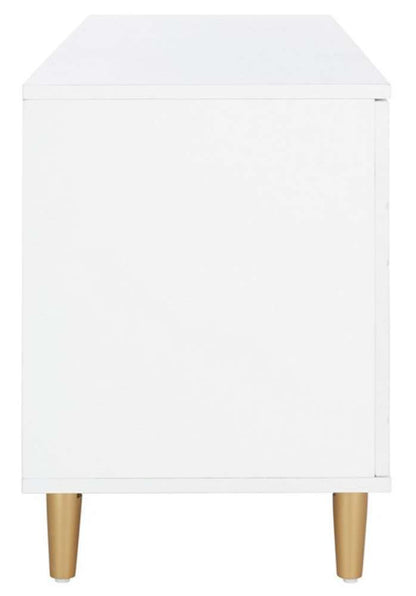 Safavieh - Kit 2 Shelf Pattern Mediastand - White - Gold - MED5013A veiw 5