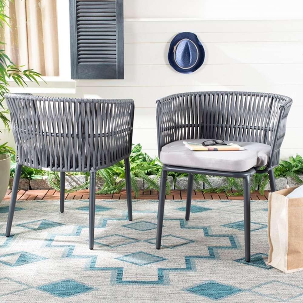 Safavieh - Kiyan Rope Chair - Grey  (Set of 2) - PAT4028A-SET2 veiw 2