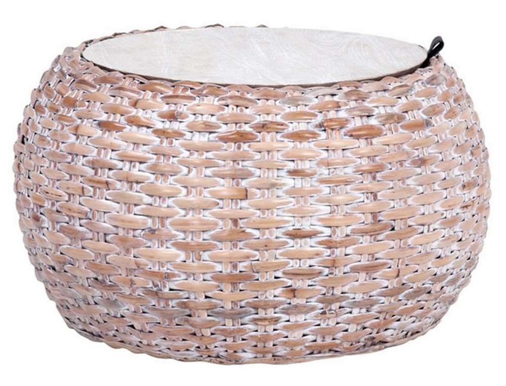 Safavieh - Klarysa Wood And Rattan Coffee - White Washed - COF6502A veiw 2
