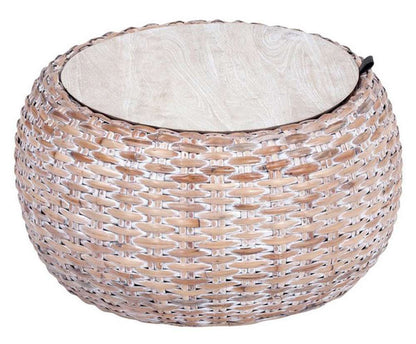 Safavieh - Klarysa Wood And Rattan Coffee - White Washed - COF6502A veiw 3