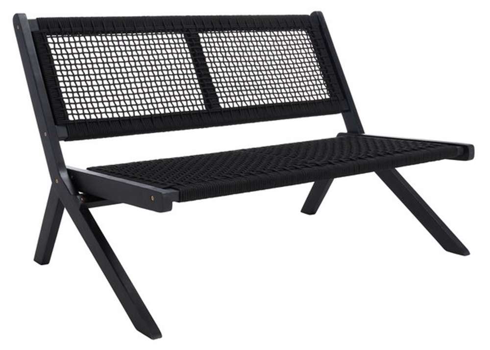 Safavieh - Kobina Outdoor Bench - Black - Black - PAT7304C veiw 4