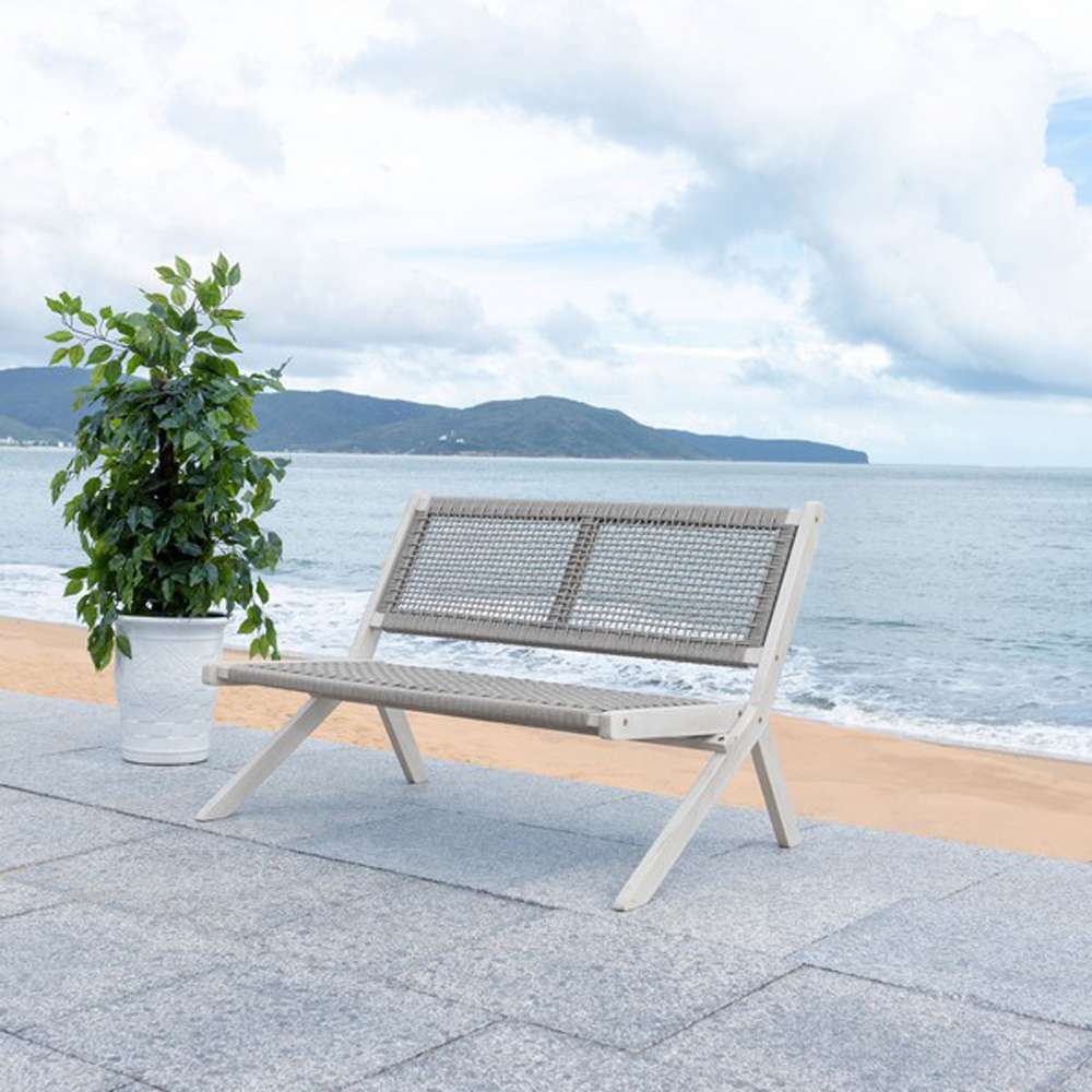 Safavieh - Kobina Outdoor Bench - Grey - Grey - PAT7304B veiw 2