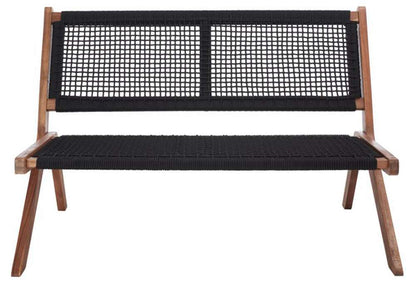 Safavieh - Kobina Outdoor Bench - Natural - Black - PAT7304E veiw 1