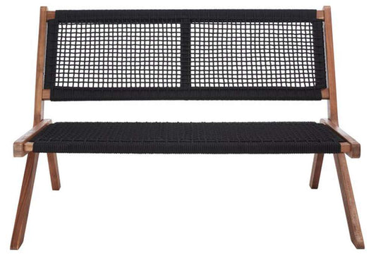 Safavieh - Kobina Outdoor Bench - Natural - Black - PAT7304E veiw 1
