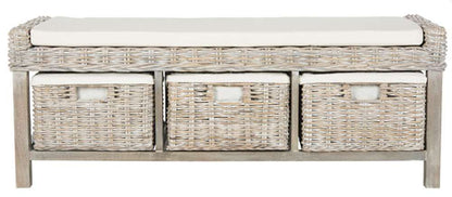 Safavieh - Kobutsu Storage Bench - White - White Washed - FOX6537A veiw 1
