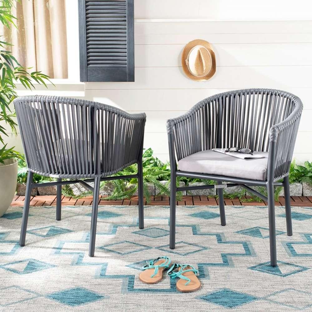 Safavieh - Kofi Rope Chair - Grey  (Set of 2) - PAT4025A-SET2 veiw 2